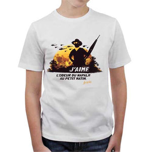 tshirt-enfant-apocalypse-now-replique-coton-bio-blanc