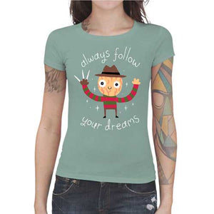 tshirt-femme-freddy-krueger-follow-your-dreams-coton-bio-jade