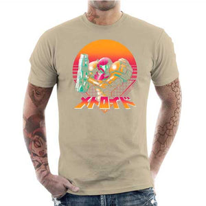 tshirt-homme-metroid-retro-hunter-coton-bio-beige