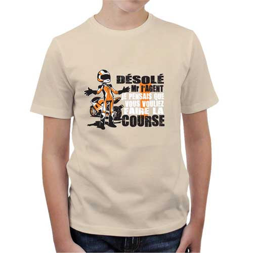 T shirt Moto Enfant - Désolé