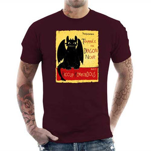 tshirt-homme-dragons-noir-coton-bio-cerise