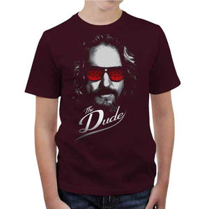 tshirt-enfant-the-dude-coton-bio-cerise