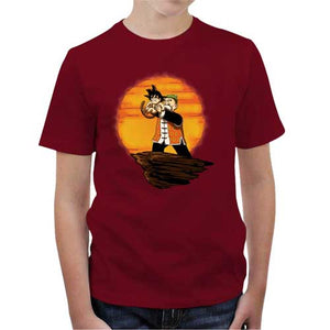 tshirt-enfant-king-goku-coton-bio-rouge