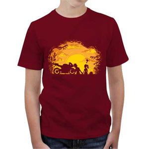 tshirt-enfant-sunset-coton-bio-rouge