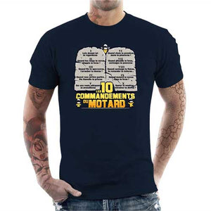 tshirt-homme-les-10-commandements-du-motard-coton-bio-bleu-nuit