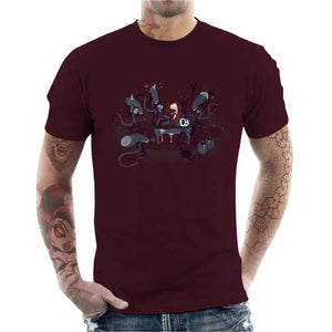 tshirt-homme-alien-party-coton-bio-cerise