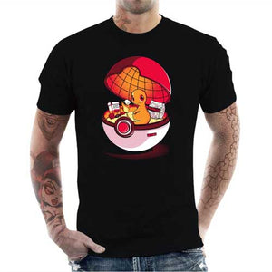 tshirt-homme-red-poke-house-la-maison-salameche-coton-bio-noir