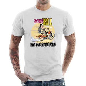 tshirt-homme-moto-ne-me-kite-pas-jacques-brele-coton-bio-blanc