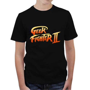 tshirt-enfant-geek-fighter-ii-street-fighter-2-coton-bio-noir