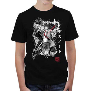 tshirt-enfant-god-of-the-new-world-parodie-de-death-note-coton-bio-noir