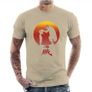 tshirt-homme-king-of-pirate-luffy-coton-bio-beige