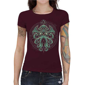 tshirt-femme-great-cthulhu-creature-de-lovercraft-coton-bio-cerise