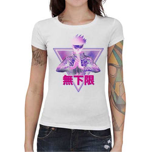 tshirt-femme-limitless-satoru-gojo-coton-bio-blanc