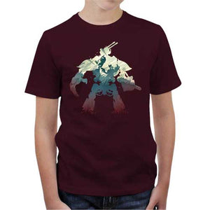 tshirt-enfant-imperial-knight-coton-bio-cerise