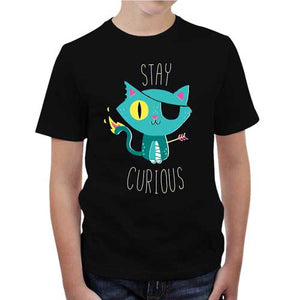 tshirt-enfant-geek-curious-cat-rester-curieux-coton-bio-noir