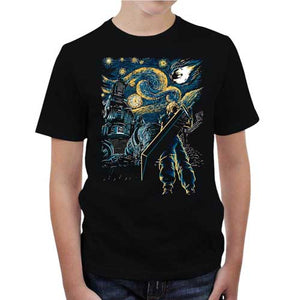 tshirt-enfant-final-fantasy-7-coton-bio-noir