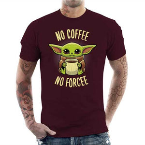 tshirt-homme-baby-yoda-no-coffee-no-forcee-coton-bio-cerise