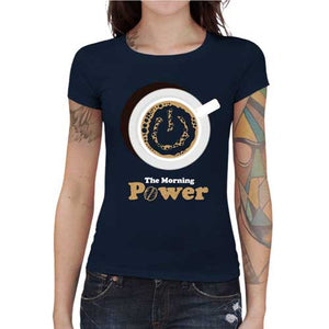 tshirt-femme-the-morning-power-coton-bio-bleu-nuit