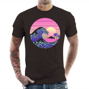 tshirt-homme-the-great-dream-wave-artiste-japonais-coton-bio-chocolat