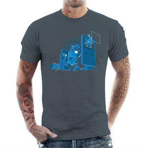 tshirt-homme-old-school-gamer-coton-bio-gris-mineral