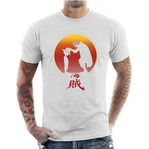 tshirt-homme-king-of-pirate-luffy-coton-bio-blanc