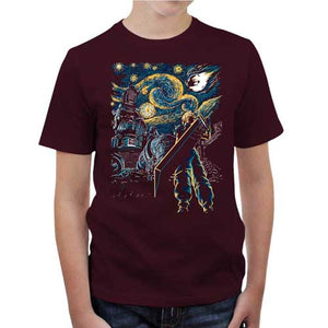 tshirt-enfant-final-fantasy-7-coton-bio-cerise