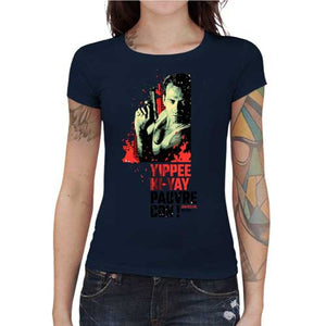 tshirt-femme-die-hard-replique-coton-bio-bleu-nuit