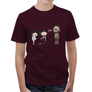 tshirt-enfant-bad-coton-bio-cerise