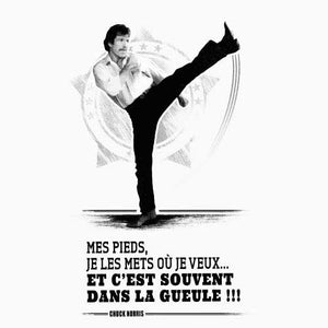 tshirt-chuck-norris-pieds-replique-coton-bio-blanc