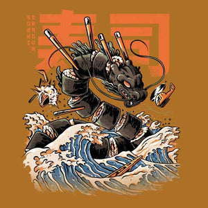 tshirt-sushi-dragon-pour-gourmets-fan-d-art-et-de-japon-coton-bio-curcuma