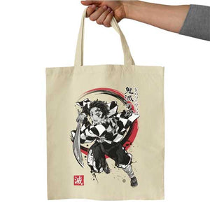 t-shirt-demon-slayer-tanjiro-tote-bag-coton-bio-ecru