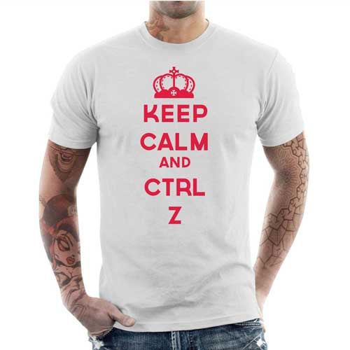 T-shirt geek homme - Keep calm and CTRL Z