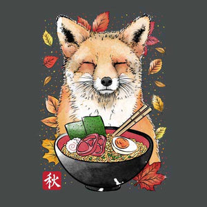 tshirt-fox-leaves-and-ramen-coton-bio-gris-fonce