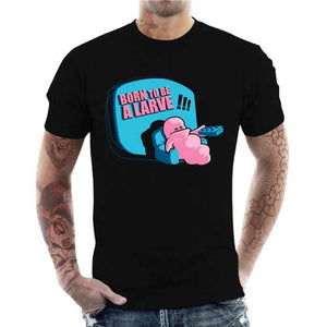 tshirt-homme-born-to-be-a-larve-coton-bio-noir