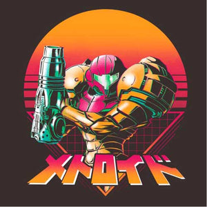 tshirt-metroid-retro-hunter-coton-bio-chocolat