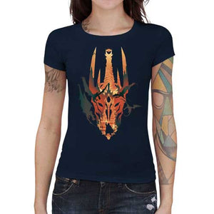 tshirt-femme-sauron-coton-bio-bleu-nuit