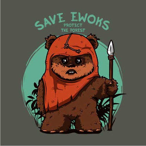 tshirt-save-ewoks-coton-bio-khaki