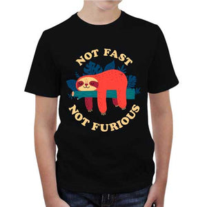 tshirt-enfant-not-fast-not-furious-savoir-prendre-son-temps-coton-bio-noir