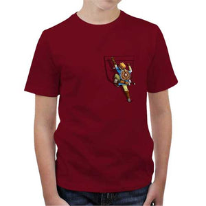 tshirt-enfant-link-climbing-coton-bio-rouge