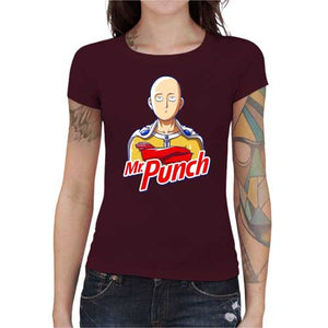 tshirt-femme-mr-punch-coton-bio-cerise