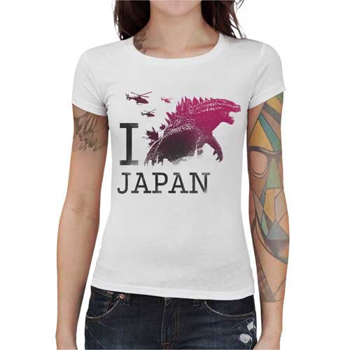 T-shirt Geekette - I Godzilla Japan