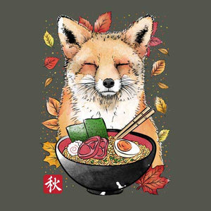 tshirt-fox-leaves-and-ramen-coton-bio-khaki