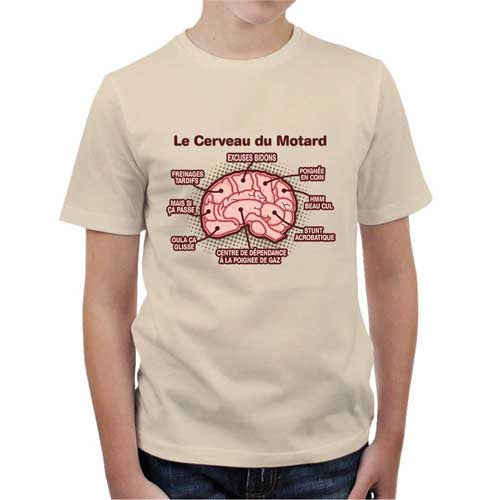 T shirt Moto Enfant - Le cerveau du motard