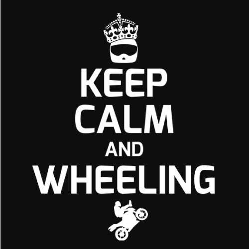 T SHIRT MOTO - Keep Calm and Wheeling