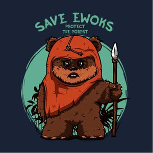 tshirt-save-ewoks-coton-bio-bleu-nuit