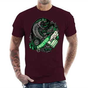 tshirt-homme-t-shirt-serpentard-house-of-ambition-coton-bio-cerise