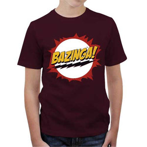 tshirt-enfant-bazinga-coton-bio-cerise