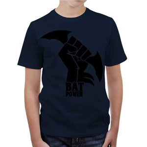 tshirt-enfant-bat-power-coton-bio-bleu-nuit