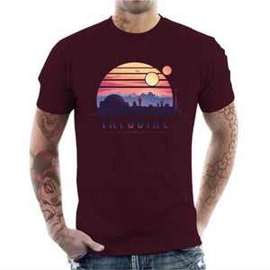 tshirt-homme-tatooine-coton-bio-cerise