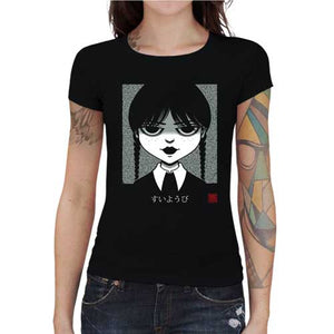 tshirt-femme-mercredi-addams-version-dark-coton-bio-noir